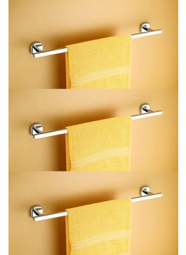 iSTAR iSTAR Square Stainless Steel 24 Inch Towel Rod Towel Rack for Bathroom Bar Hanger Stand Bathroom Accessories (Pack of 3)  - Image 1