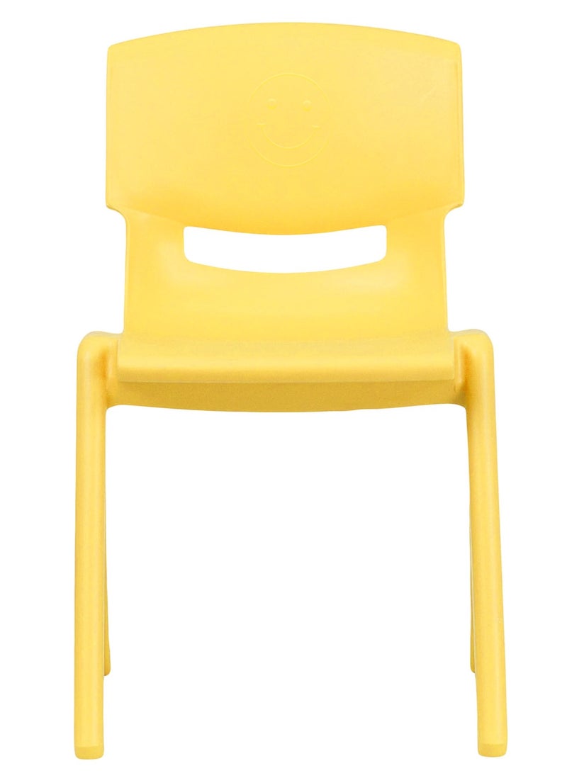 Funz 4 Pieces Funz Stackable Plastic Kids Learning Chairs, 42 X 38 X 61cm, The Perfect Chair for Playrooms, Schools, Daycares and Home, Yellow  - Image 3