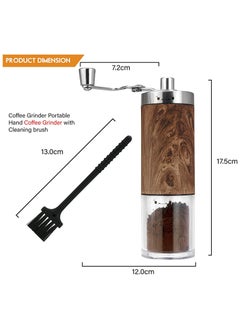MIBRU Coffee Grinder Mini Stainless Steel Adjustable Hand Manual Wooden Handmade Bean Grinders Mill Kitchen Tool Grinders  - Image 3