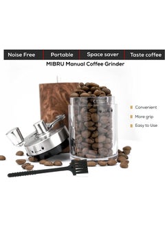 MIBRU Coffee Grinder Mini Stainless Steel Adjustable Hand Manual Wooden Handmade Bean Grinders Mill Kitchen Tool Grinders  - Image 4