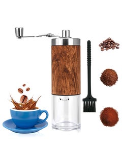MIBRU Coffee Grinder Mini Stainless Steel Adjustable Hand Manual Wooden Handmade Bean Grinders Mill Kitchen Tool Grinders  - Image 1