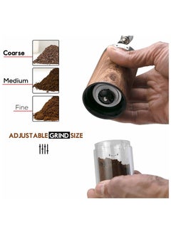 MIBRU Coffee Grinder Mini Stainless Steel Adjustable Hand Manual Wooden Handmade Bean Grinders Mill Kitchen Tool Grinders  - Image 2