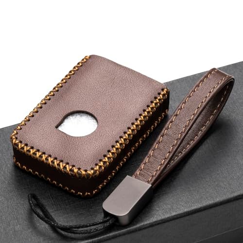 Vitodeco Genuine Leather Smart Key Fob Case Compatible with Volvo XC40, XC60, XC90, S90, S60, V60, V90 2019-2025 (4-Button, Brown) - Image 4
