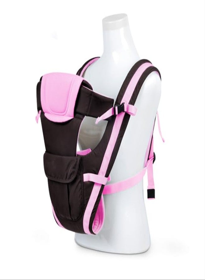 SHEMOK® Baby Carrier Carry Bag Back & Front Facing with Waist Belt 0 to 24 Month (220) (Baby-Pink) - Image 4