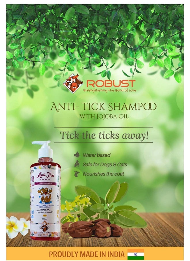 ROBUST Anti Tick Shampoo For All Pets (1L) | Effective Tick Removal And Conditioning With Jojoba Oil | Keep Your Pet Tick-Free And Coat Shiny  - Image 3