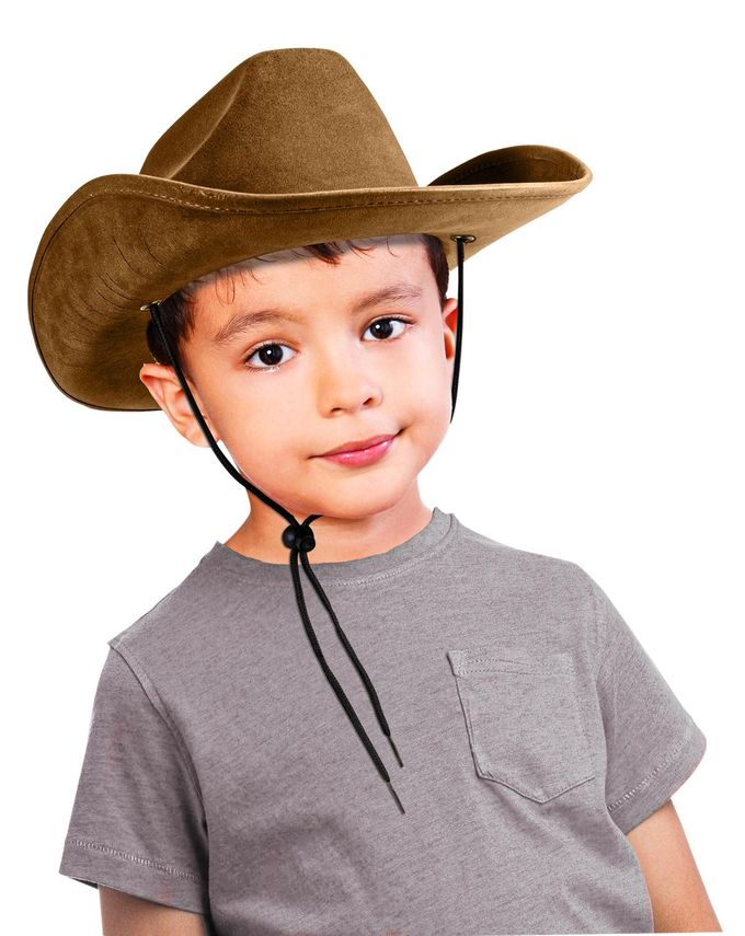 Rubies Brown Faux Suede Cowboy Hat for Kids, Boy's No Size - Image 3