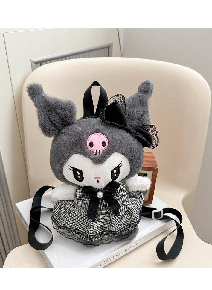 Sanrio New Bow Kuromi Doll Bag Plush Bag Backpack Messenger Bag Children's Handbag  - Image 1