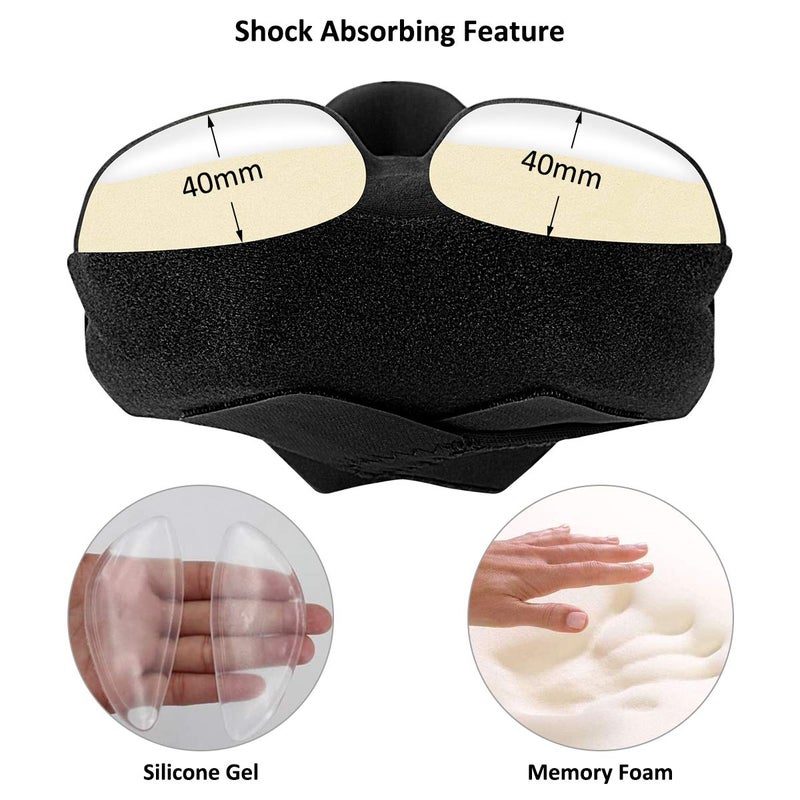 Ryaco Gel Bike Seat Cushion Cover - Breathable Comfortable Bicycle Saddle Cover Black with Water&Dust Resistant Cover Fits Spin, Stationary Exercise Bike, Outdoor or Indoor Cycling - Image 3