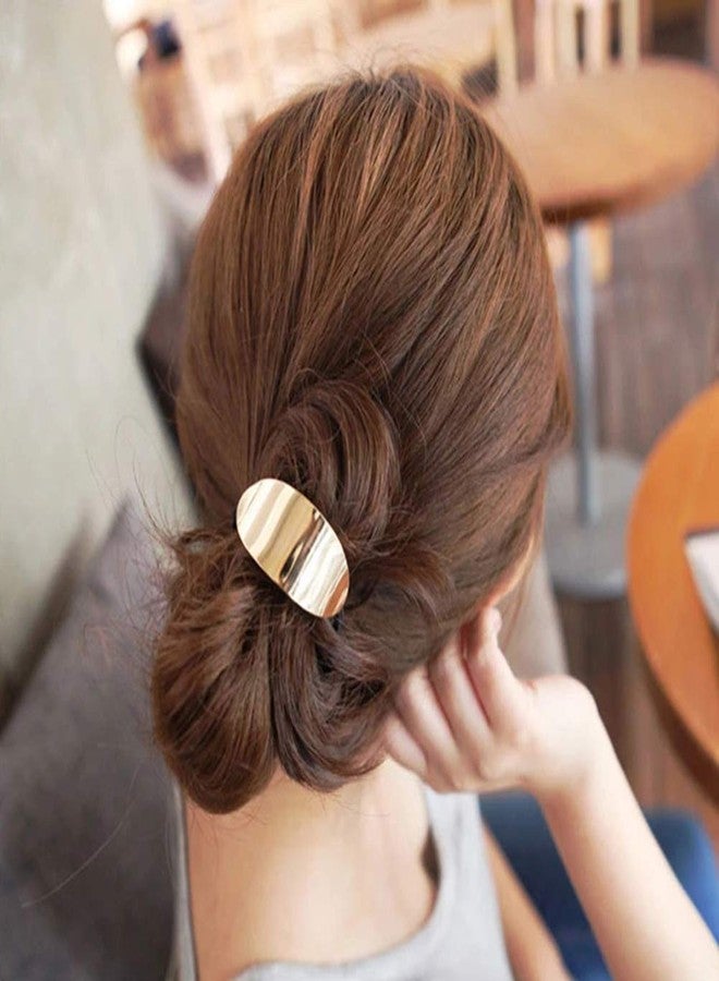 Furnido 10 Pcs Metal Hair Accessories - Gold Alloy Hair Ties, Ponytail Holders, Cuff Wraps for Women & Girls - Image 4