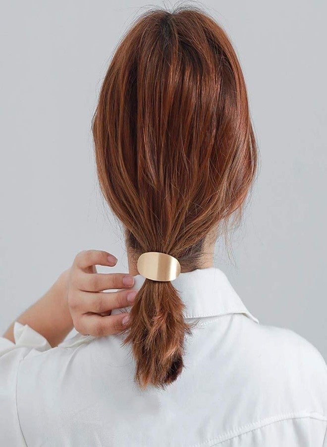 Furnido 10 Pcs Metal Hair Accessories - Gold Alloy Hair Ties, Ponytail Holders, Cuff Wraps for Women & Girls - Image 5