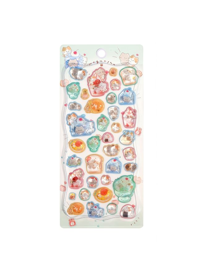 Flash Hot Shimmer Stickers 3d Relief Stickers Solid Children's Cartoon Animal Crystal Phone Case Decorations - Image 1