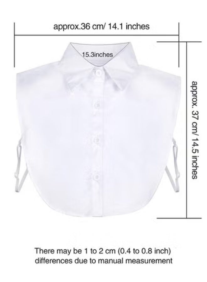 fantasize 2 Pcs Collar Lady's Collar Half Shirt Blouse Detachable False Collar Joker Shirt Decorative Collar Dickey Collar Cuff Cotton Choker Tie False Lapel Point - Image 2