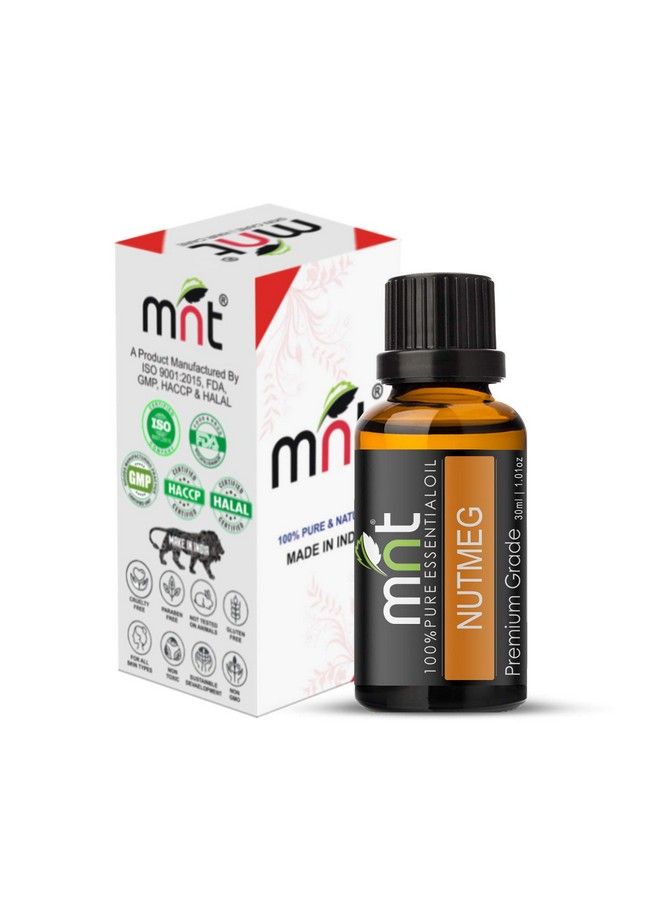 MNT Nutmeg Essential Oil 100% Pure Natural & Therapeutic Grade For Aromatherapy Skin Acne & Hair Growth (30Ml) - Image 3