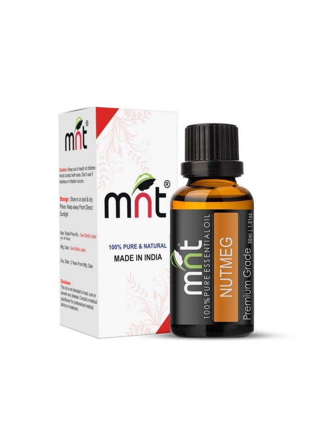 MNT Nutmeg Essential Oil 100% Pure Natural & Therapeutic Grade For Aromatherapy Skin Acne & Hair Growth (30Ml) - Image 2