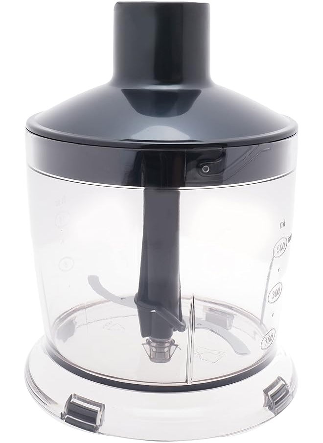 Jano 300W Electric Hand Blender 4 In 1 With Whisk Chopper Cup Stainless Steel Blade Black Transparent E02420 2 Years  - Image 4