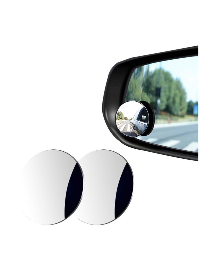 2 Pack Car Blind Spot Mirrors – 360° Adjustable Wide Angle Rear View Convex Mirror for All Vehicles, Waterproof & Easy to Install - Image 1