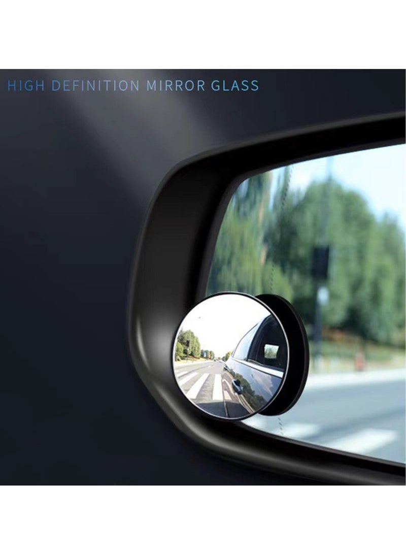 LIVQORA 2 Pack Car Blind Spot Mirrors – 360° Adjustable Wide Angle Rear View Convex Mirror for All Vehicles, Waterproof & Easy to Install - Image 4