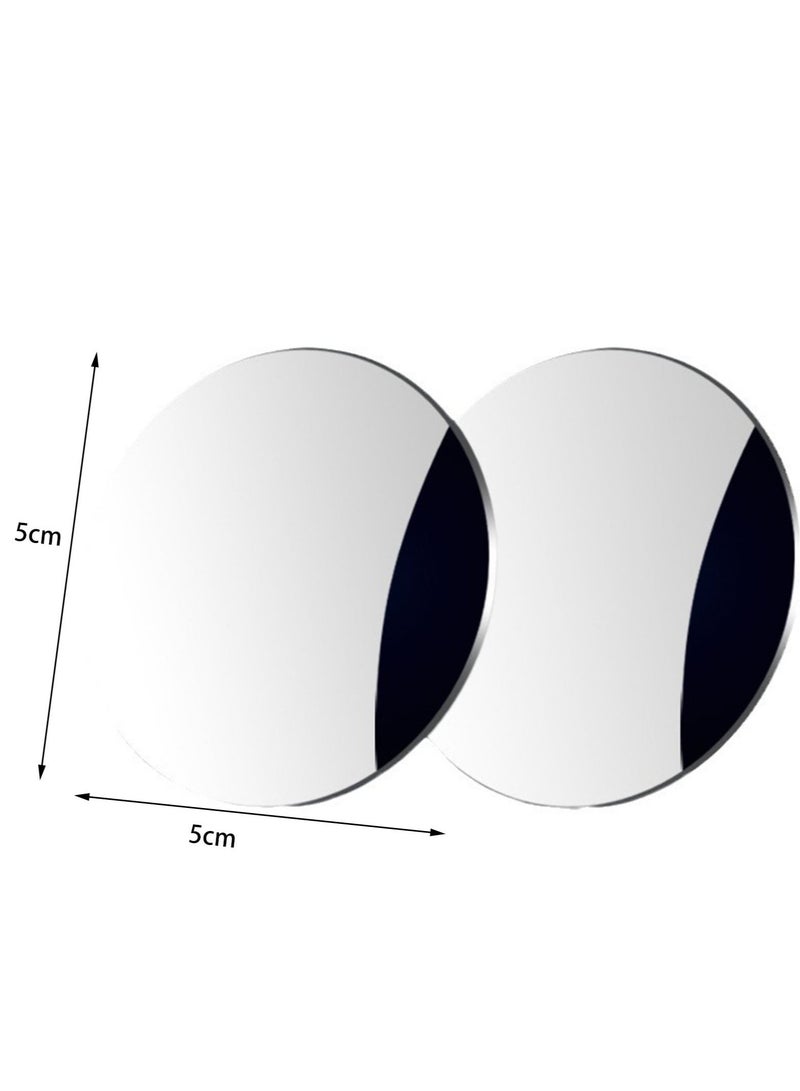 LIVQORA 2 Pack Car Blind Spot Mirrors – 360° Adjustable Wide Angle Rear View Convex Mirror for All Vehicles, Waterproof & Easy to Install - Image 2