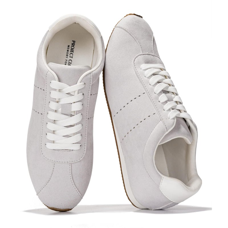 Project Cloud Sneakers for Women - Lightweight with Memory Foam Insole Womens Sneakers - Non Slip Work Shoes for Women Footwear - Lace Up Womens Casual Shoes (Panther, ICEMICRO,6.5) - Image 1