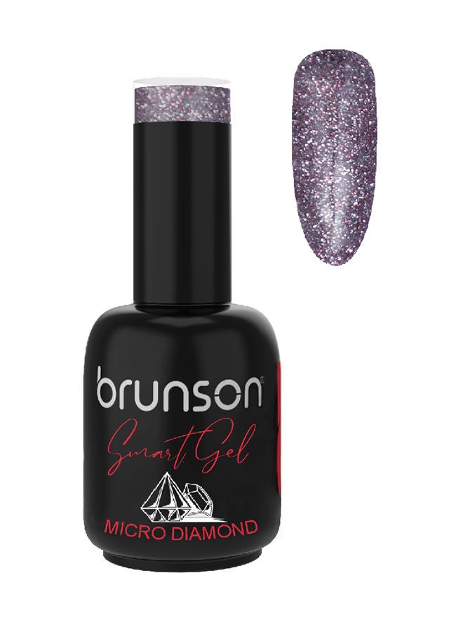 brunson جل طلاء الأظافر اللامع العاكس مع لمعة الماس - طلاء أظافر جل قابل للإزالة - جل لامع للحفلات - يتطلب 18 مل لصالون المنزل - دي آي واي مانكير DB7284