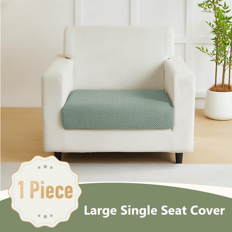 Yoovat Couch Cushion Covers for Sofa Couch Covers Wear-Resistant Universal Sofa Cover Washable Stretch for Sectional Slipcovers (Texture-Green,Large Single Seat Cover) - Image 2