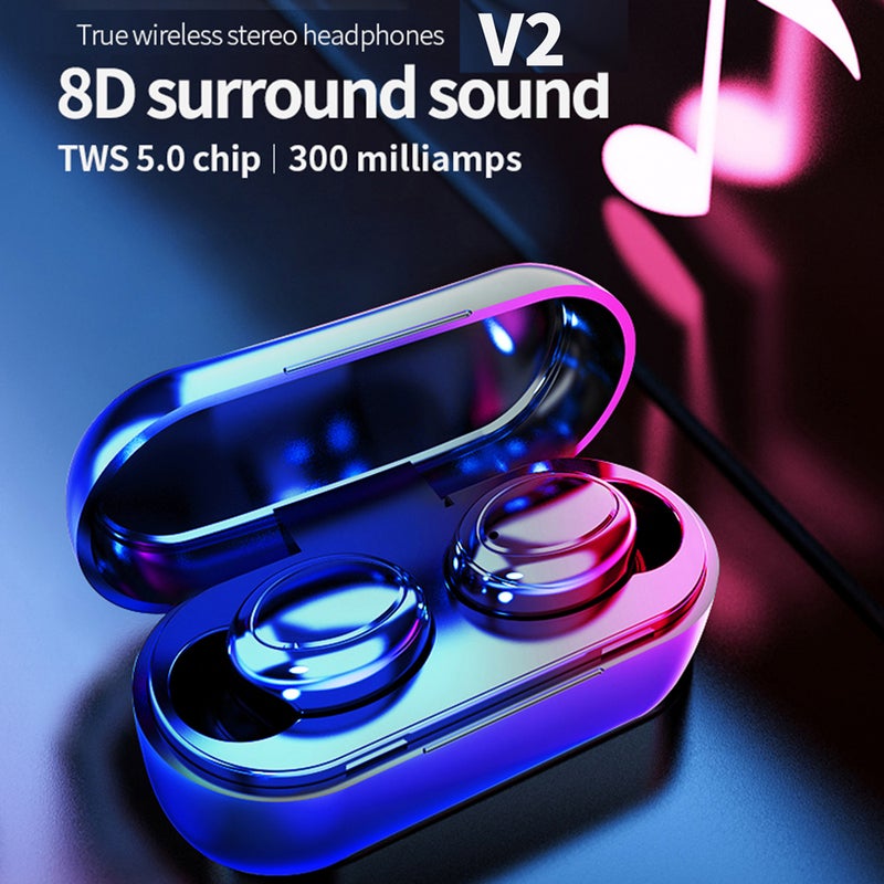 TWS Bluetooth Wireless In-Ear Earbuds With Microphone Black - Image 3