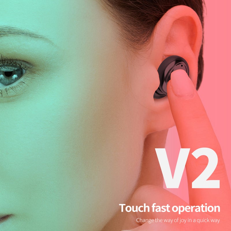 TWS Bluetooth Wireless In-Ear Earbuds With Microphone Black - Image 4