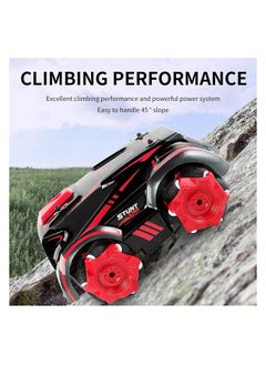 Toyland Remote Control Car, RC Stunt Cars High Speed 2.4Ghz with Light and Music Universal Wheel Resistant Materials Gift Toy Car Dynamic Engine Sound for Boy/Girl and Kids, Red  - Image 3