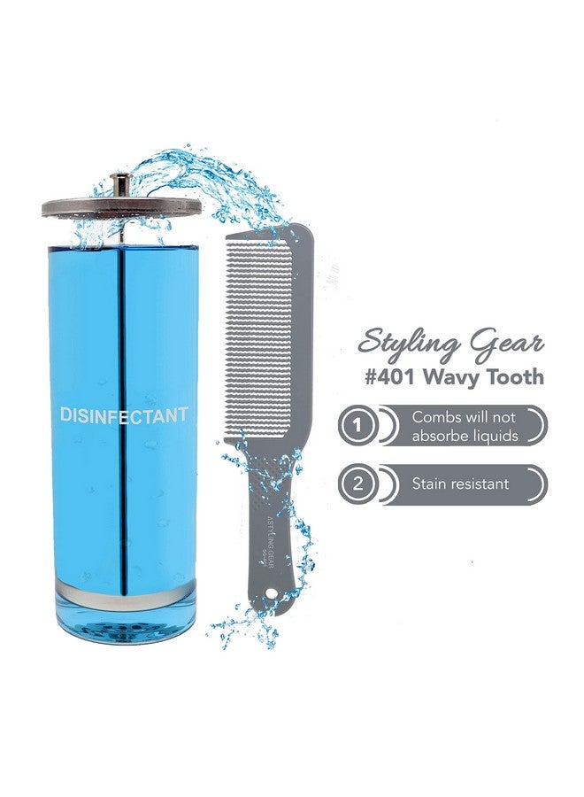 Styling Gear Tyling Gear 401 Extra Large Barber Comb For Flattops Clipper Comb Hair Cutting Long Handle Smooth Thumb Rest Wavy Teeth Heat Resistant Barber Combs Professional Flat Top Comb 1 Pc. (Gray) - Image 5