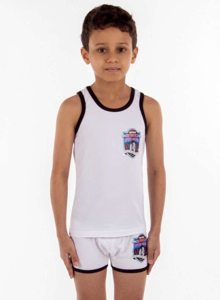 COTTONIL Turbo Underwear Set (Shirt & Boxer) For Boys - Blue  - Image 3