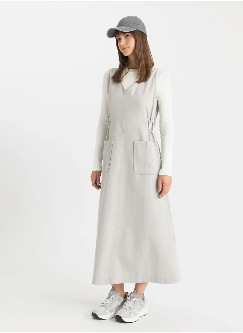 DeFacto Regular Fit Gabardine Dress