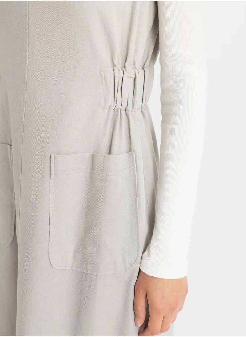 DeFacto Regular Fit Gabardine Dress