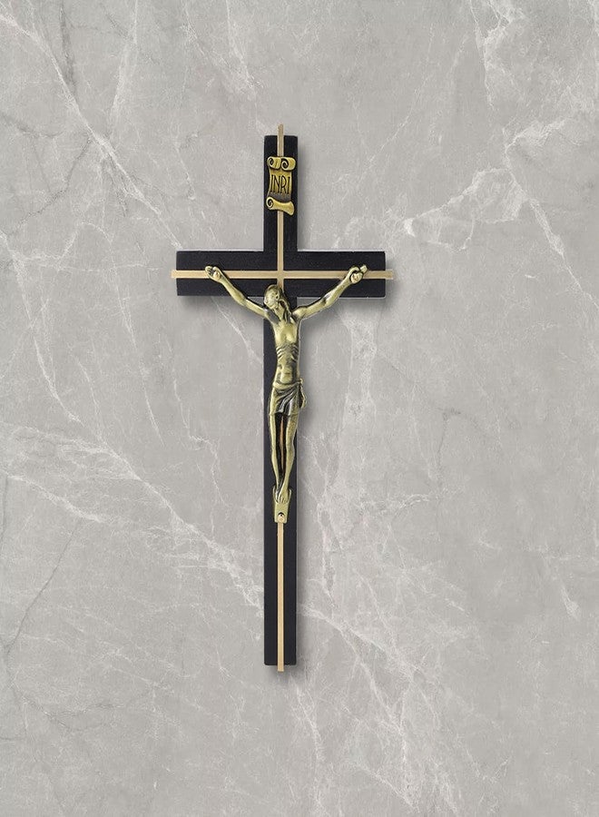 VINETEN Cross | Crucifix Wall Cross | Handmade Black Gold Catholic Wooden Cross Wall Decoration - Image 4