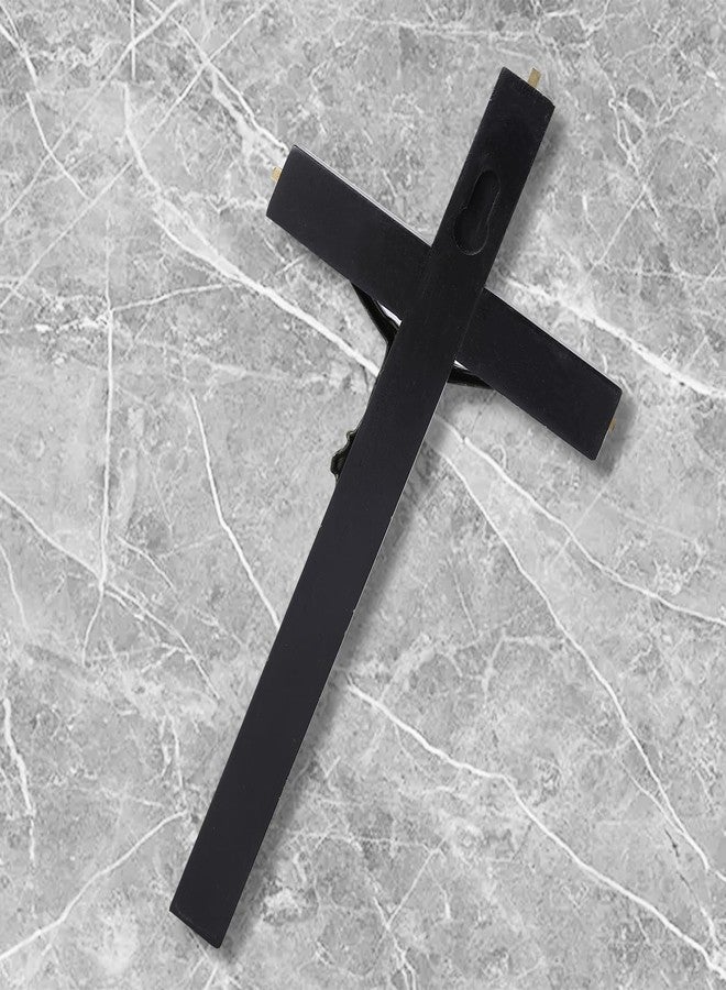VINETEN Cross | Crucifix Wall Cross | Handmade Black Gold Catholic Wooden Cross Wall Decoration - Image 5