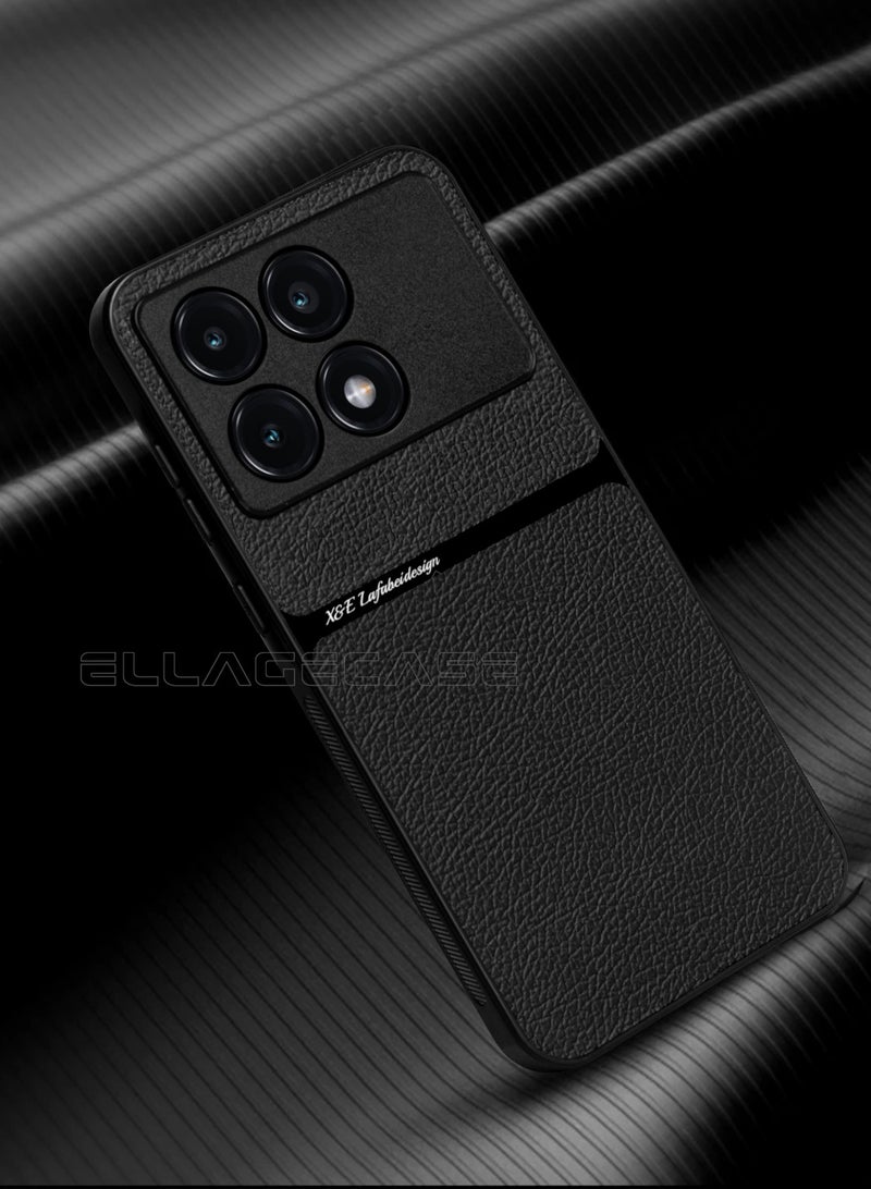 ELLAGECASE حافظة درجة الأعمال لهاتف Xiaomi Poco X6 Pro 5G، رقيقة جداً، مع لوحة مغناطيسية مدمجة، شحن لاسلكي، مقاومة للصدمات، حماية كاملة لعدسة الكاميرا - Image 4