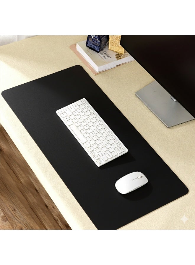 Deli Vusign Premium PU Leather Mouse Pad - 70x35cm Oversized Desk Mat, Waterproof & Stain-Resistant (Black, Double-Sided Design) - Image 4