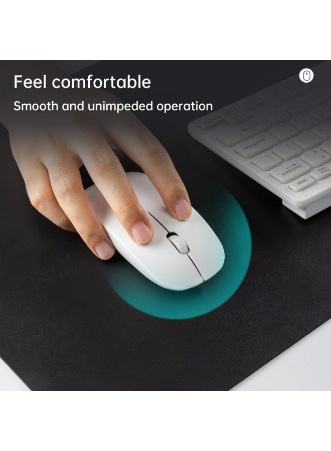 Deli Vusign Premium PU Leather Mouse Pad - 70x35cm Oversized Desk Mat, Waterproof & Stain-Resistant (Black, Double-Sided Design) - Image 5