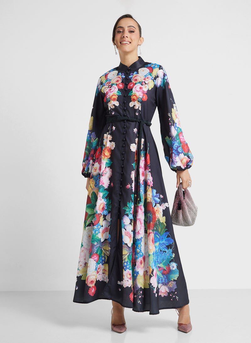 Khizana Floral Print Maxi Dress - Image 4