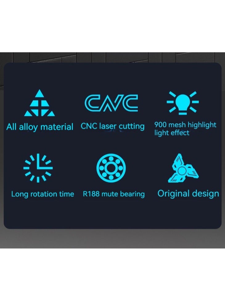 Captaintech new luminous fingertip spinner, luminous fingertip spinner, black technology decompression toy and decompression artifact - Image 5