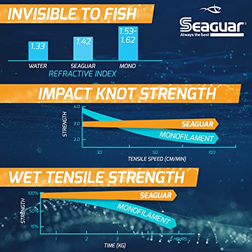 Seaguar Blue Label Big Game 100 Fluorocarbon Fishing Line Leader 130lb Break Strength 110yds Clear 130FC110 - Image 3