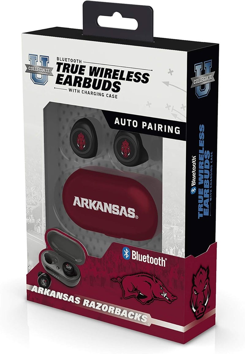 SOAR NCAA Arkansas Razorbacks True Wireless Earbuds, Team Color - Image 2