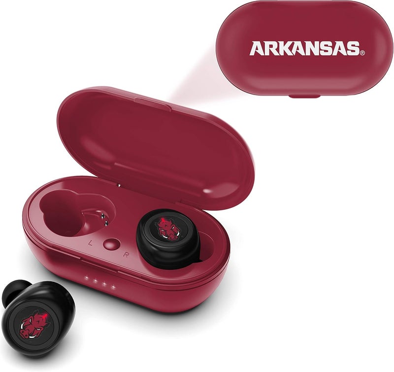 SOAR NCAA Arkansas Razorbacks True Wireless Earbuds, Team Color - Image 5