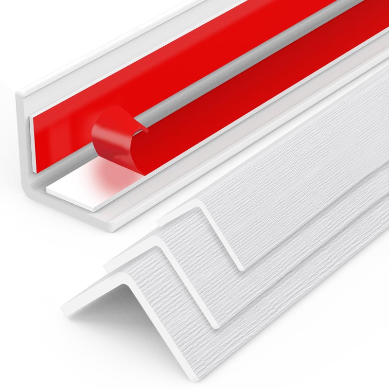 AGHITG Corner Guards for Walls4PCS White Corner Protector for Walls with Back Glue for Walls Prevent from Dramge48 inL X 157inW Wall Corner Guard for Baby SaftyStair CornerEdge Protector