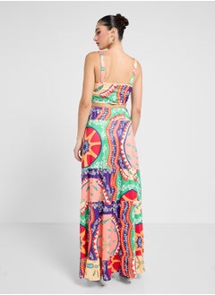 Ginger Cropped Top & Printed Skirt Set  - Image 2