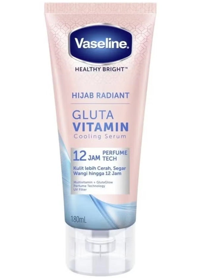Vaseline Hijab Radiant  Guta Vitamin Cooling Body Serum 180ml - Image 1