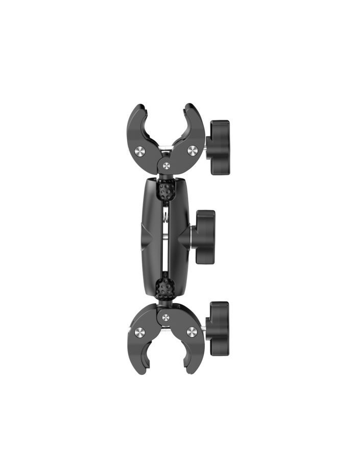 Upgraded Motorcycle Double-headed Strong Clip Sports Camera Motorcycle Strong Clip Invisible Selfie Stick Double Fixed Riding-Color:Upgraded Single-head Strong Clamp 9CM Connecting Arm - Image 3