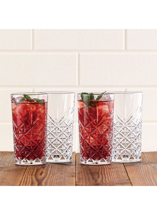 DANUBE HOME Minetta 4-Piece Tumbler Glass Set 280ml 