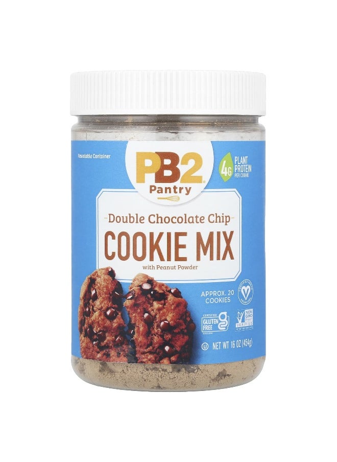 PB2 Foods PB2 Foods, Double Chocolate Chip Cookie Mix with Peanut Powder, 16 oz (454 g)  - Image 1