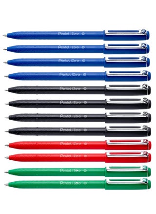 12-Piece Izee Ballpoint Pen 1.0mm Tip Multicolour - pzsku/Z0C0ED175A9F0793F9FF0Z/45/_/1684396386/320787c1-4932-431c-8d5f-5e9192fea5c2