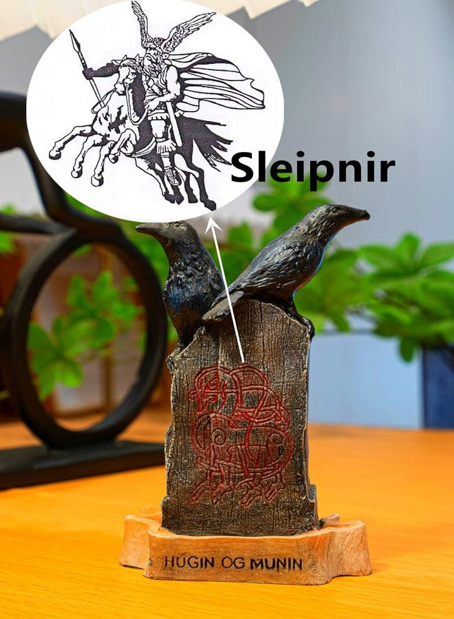 EASCHEER Hugin OG Munin Statue 3" Collectible Figurine Statue Sculpture Figure Crow Bird Model - Image 5